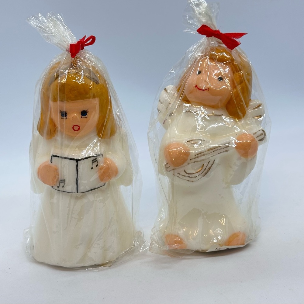 NOS Vintage K-Mart Singing Angel Candles 5 Inch Made in Korea NIP ***READ***